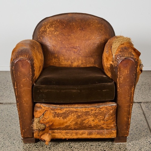 An Art Deco Leather Club Armchair c.1930s