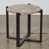 A Dark Marble Side Table - 2