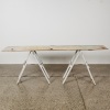 A Rustic Trestle Storage Table - 2