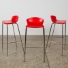 A Set of Three Italian Bar Stools by Gaber