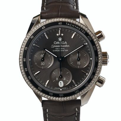 Stainless Steel, OMEGA Speedmaster Diamond Automatic 38 Wristwatch with Box / Paperwork, circa 2020 - 2023