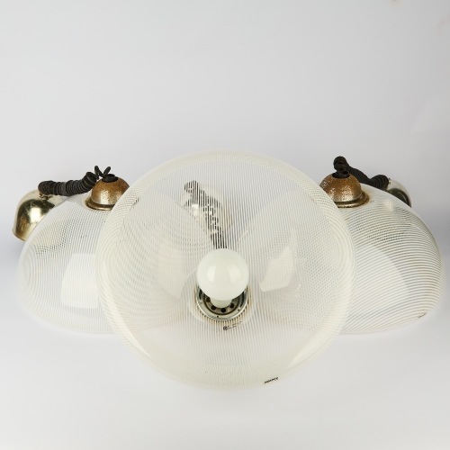A Trio of Postmodern iGuzzini Pull Down Pendant Lights