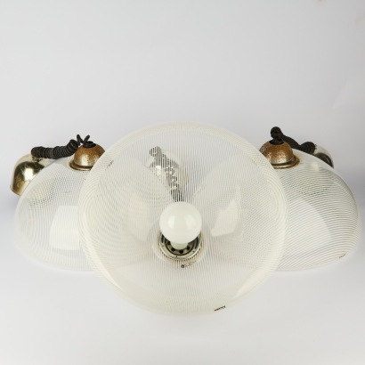 A Trio of Postmodern iGuzzini Pull Down Pendant Lights