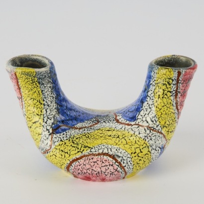 A SMF Schramberg "Florida" Double Spout Vase by Elfie Stadler, 1950s