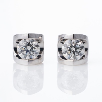 18ct White Gold, 0.50ct Diamond Stud Earrings