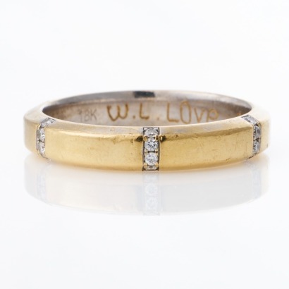 18ct Yellow Gold, Modern, 0.20ct Diamond Set Band
