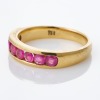 18ct Yellow Gold, Modern, 2.8mm Round Ruby Ring - 2