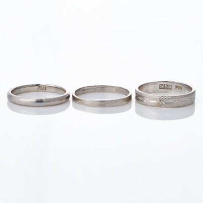 Platinum, Trio of Bands, Size J