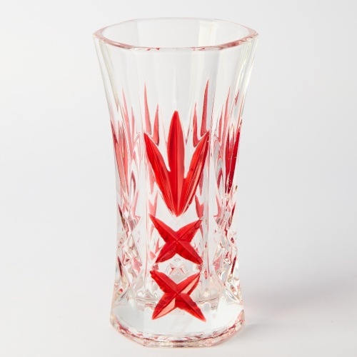 A Val Saint Lambert Style Crystal Vase