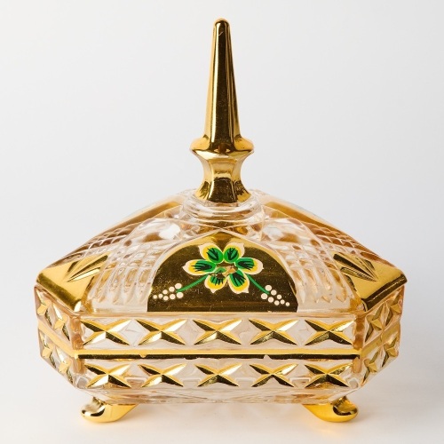 A Gilt Crystal Candy Jar