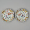 A Pair of Chinese Qing Dynasty Guangxu Period Famille Rose 'Floral' Saucers