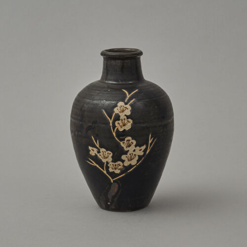 A Chinese Brown-glazed Incised Bottle