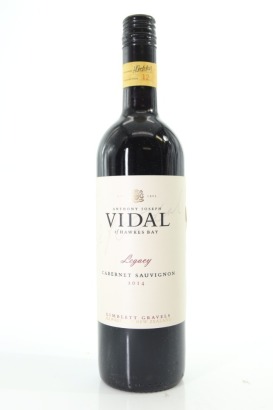 (1) 2014 Vidal Estate Legacy Cabernet Sauvignon, Gimblett Gravels [BC98]