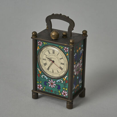 A Chinese 20th Century Cloisonne Table Clock