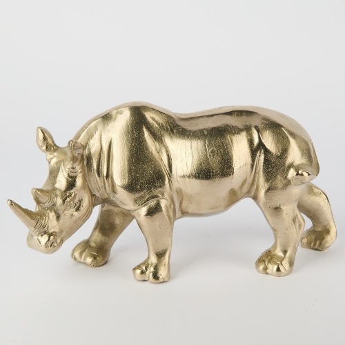 A Cast Metal Rhinoceros