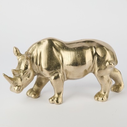 A Cast Metal Rhinoceros