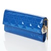 Christian Dior, Blue Patent Cannage Wallet on Chain with Box - 2