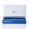 Christian Dior, Blue Patent Cannage Wallet on Chain with Box - 3