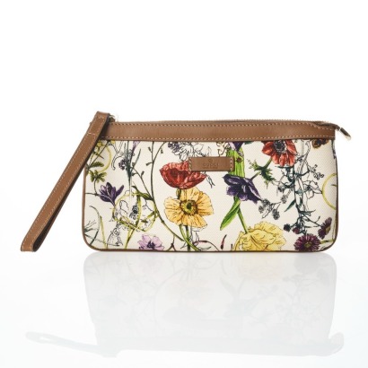 Gucci, Floral Print Canvas Wallet