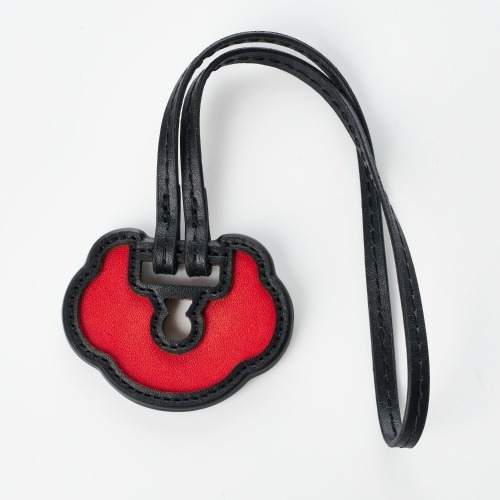 Qeelin, Black / Red Yu Yi Bag Charm with Box