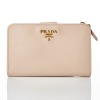 Prada, Beige Saffiano Leather Wallet