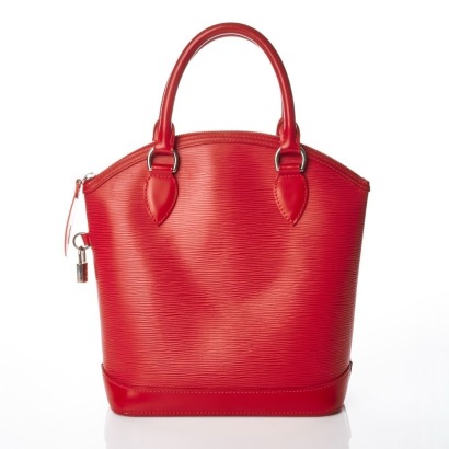 Louis Vuitton, Red Epi Leather Lockit Tote Bag