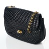 Bally, Black Quilted Chain Shoulder Bag - 2