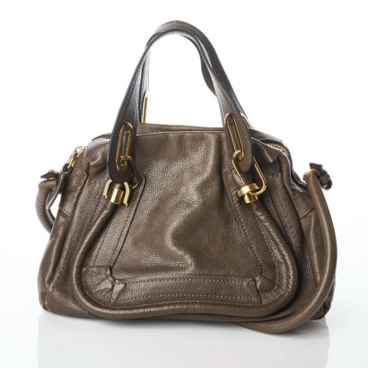 Chloe, Grey Leather Paraty 2-Way Bag