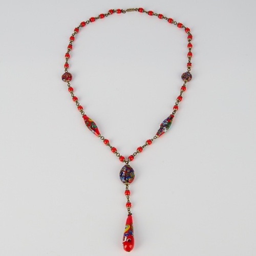 A Red Millefiori Sautoir