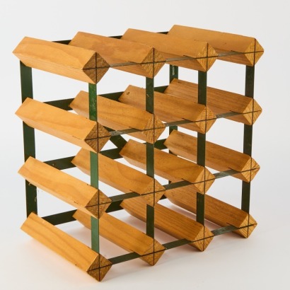 A Classico Nine-Bottle Wine Rack