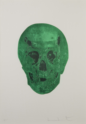 DAMIEN HIRST Lime Green/ Racing Green Skull
