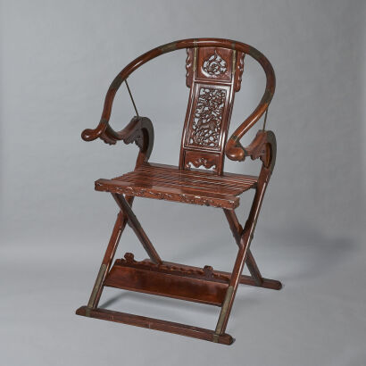 A Chinese Traditional Folding Hunting Chair