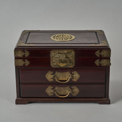 A Chinese Rosewood Jewllery Box