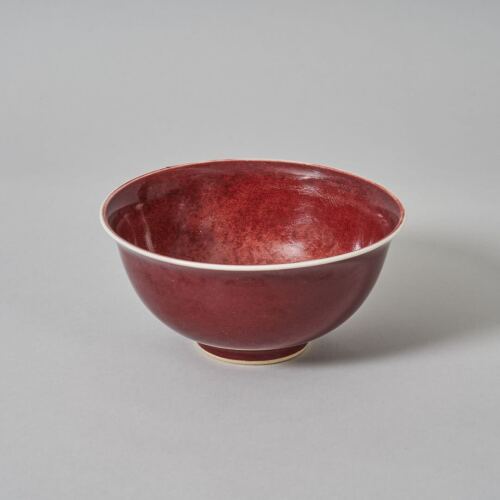 A Chinese Red-glazed Bowl (Da Qing Kangxi Nian Zhi Mark)