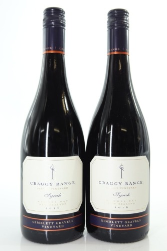 (2) 2016 Craggy Range Syrah, Gimblett Gravels