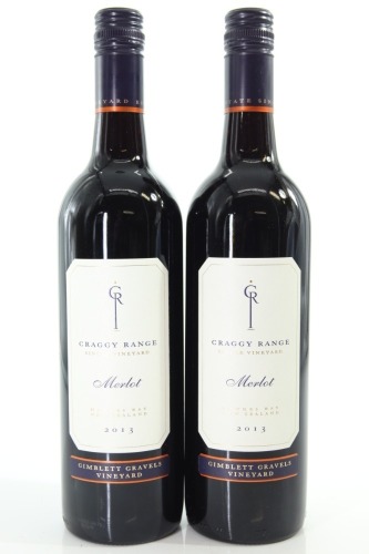 (2) 2013 Craggy Range Merlot, Gimblett Gravels