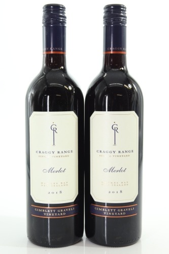 (2) 2018 Craggy Range Merlot, Gimblett Gravels