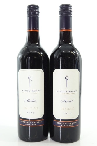 (2) 2013 Craggy Range Merlot, Gimblett Gravels