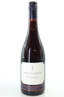 (1) 2018 Craggy Range Te Muna Road Vineyard Pinot Noir, Martinborough
