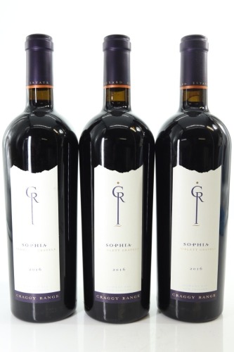 (3) 2016 Craggy Range Sophia Merlot, Gimblett Gravels [JR16]