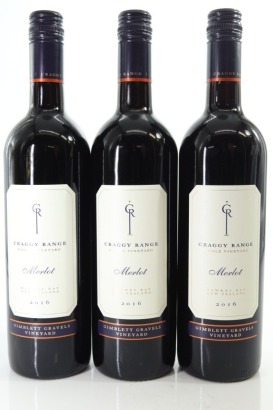 (3) 2016 Craggy Range Merlot, Gimblett Gravels