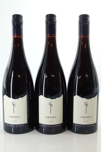 (3) 2018 Craggy Range Aroha Pinot Noir, Martinborough [JM94]