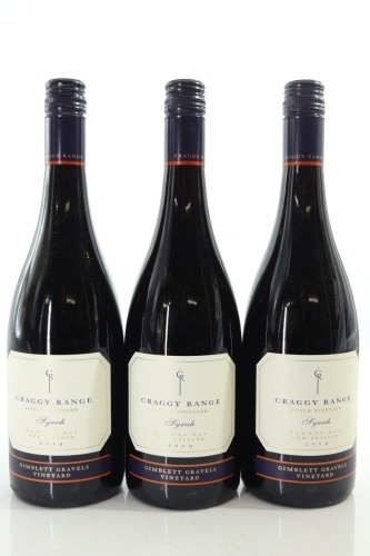 (3) 2019 Craggy Range Syrah, Gimblett Gravels