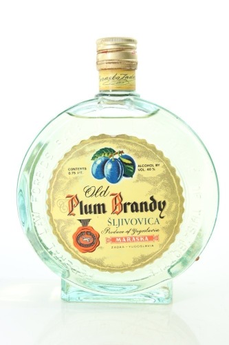 (1) Maraska Old Plum Brandy Sljivovica, Yugoslavia, 750ml, 40% ABV, Circa. 1970's (see description)