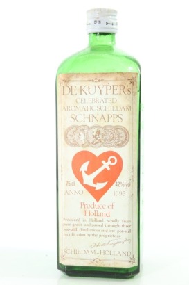 (1) De Kuyper's Celebrated Aromatic Schnapps, 750ml, 42% ABV, Circa. 1970's-80's (LS)