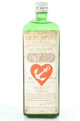 (1) De Kuyper's Celebrated Aromatic Schnapps, 750ml, 42% ABV, Circa. 1970's-80's (LS)