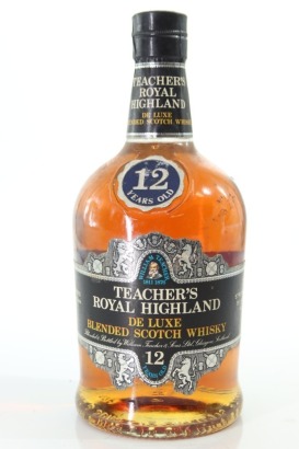 (1) Teacher's Royal Highland de Luxe 12 Year Old Blended Scotch Whisky, Scotland, 750ml, 43% ABV, Circa. 1980's