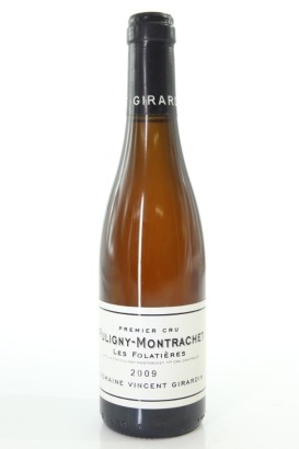 (1) 2009 Vincent Girardin Les Folatieres, Puligny-Montrachet Premier Cru, 375ml