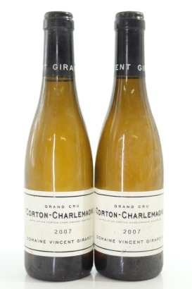 (2) 2007 Vincent Girardin Corton-Charlemagne Grand Cru, Cote de Beaune, 375ml [JR16.5]