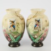 A Pair of 20 Century Japanese Bird and Floral Vase